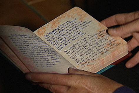 Tagebuch des Opfers, das im Heim des Klosters St. Josef Zwangsarbeit leisten musste