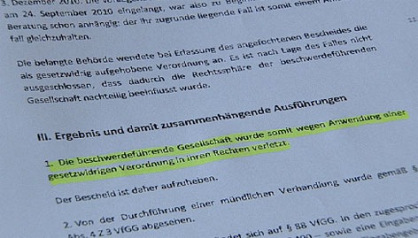 Urteil Höchstgericht Knaus Hubschrauber