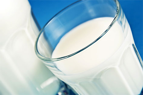 Glas mit Milch