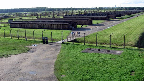 Lagergelände im KZ Auschwitz-Birkenau