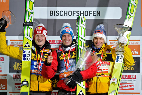 Gregor Schlierenzauer gewinnt die 60. Vierschanzentournee in Bischofshofen.