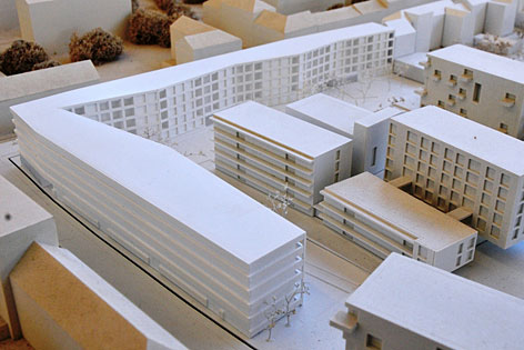 Modell der neugebauten Strubergassen-Siedlung