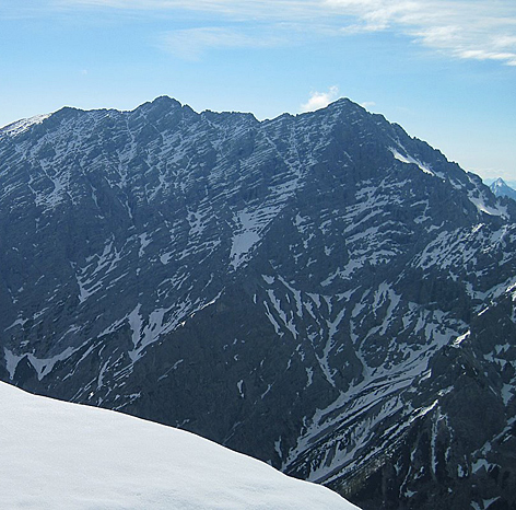 Watzmann mit Westwand und langem Gipfelgrat
