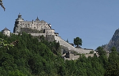 Die Burg Hohenwerfen über Werfen (Pongau)