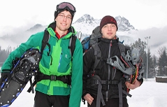 Die beiden geretteten Schneeschuhwanderer aus Sachsen