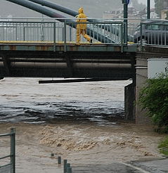 Hochwasser Staatsbrücke Nonntaler Brücke