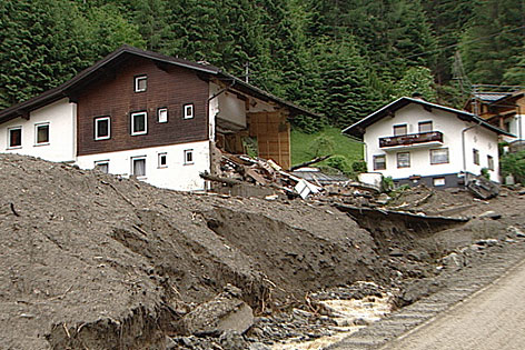 zerstörtes Haus Hüttau