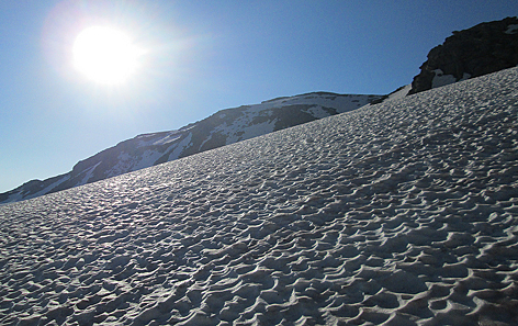 Skitour am heißesten Tag des Jahres Hohe Tauern Radhausberg Firn Gamskarlspitz Keuchengraben Eissee