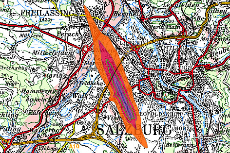 Fluglärmkarte Salzburg