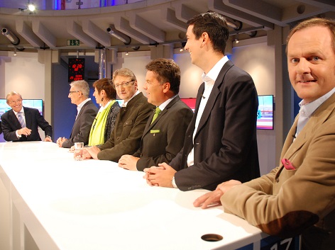Spitzenpolitiker bei Nationalratswahl im ORF Landesstudion Salzburg