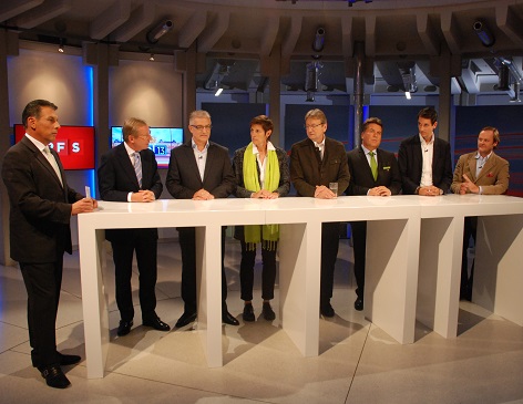 Spitzenpolitiker bei Nationalratswahl im ORF Landesstudion Salzburg
