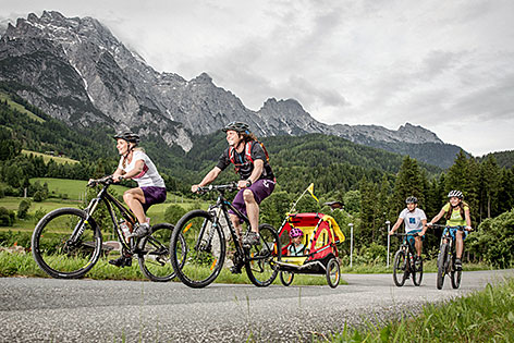 Saalfelden-Leogang Sommer Tourismus Radfahren Familie Biken