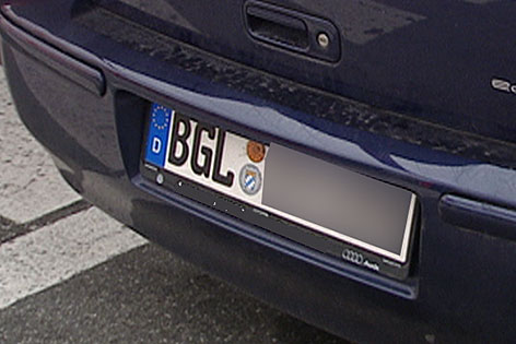 Auto mit deutschem (bayerischen) Kennzeichen: BGL für Berchtesgadener Land