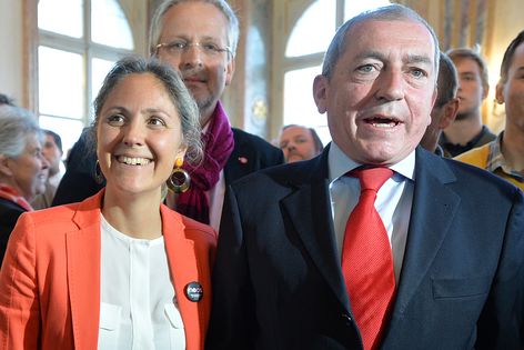 NEOS-Spitzenkandidatin Barbara Unterkofler und Salzburgs Bürgermeister Heinz Schaden (SPÖ)