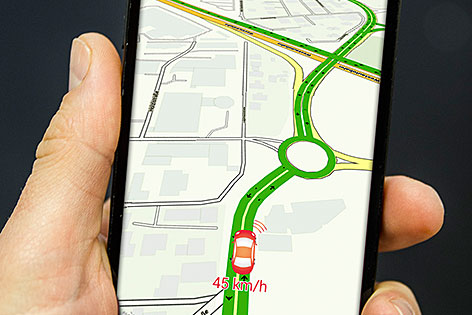 Verkehr in Salzburg-App auf dem Smartphone