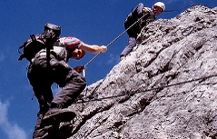 Kletterer im Klettersteig