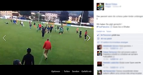 Hassvideo auf Facebook Tumulte und Ausschreitungen gegen Maccabi Haifa in Bischofshofen