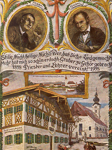 Stille Nacht Jubiläumskarte Oberndorf Josef Mohr Franz Xaver Gruber