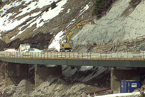 Baustelle der Felbertauern Straße in Osttirol