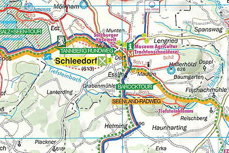Karte der Tiefsteinklamm bei Schleedorf (Flachgau)
