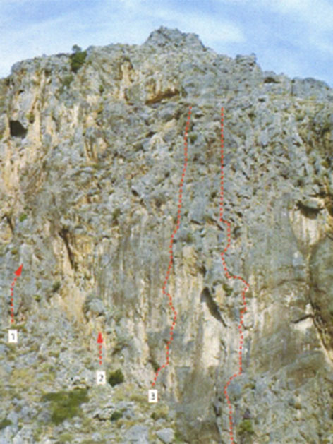 Die Kapsa-Wand in der Pervolakia-Schlucht