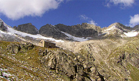 Richterhütte bei Krimml in den Zillertaler Alpen