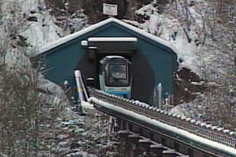 Standseilbahn der Gletscherbahn Kaprun im Jahr 2000