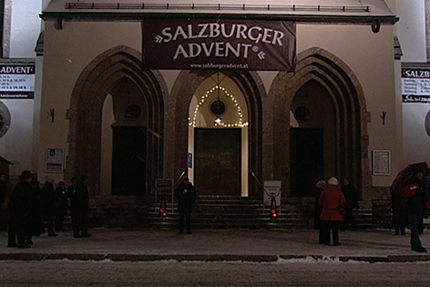 Andräkirche am Mirabellplatz beim Salzburger Adventsingen