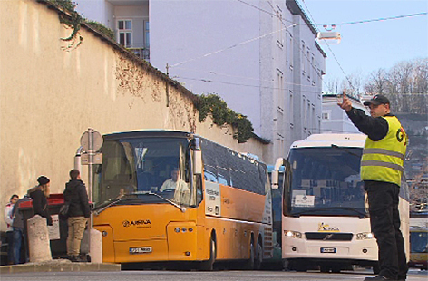 Reisebusse Terminal Adventregelung Bus Bustouristen