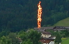 Riesenflamme bei Gascheck-Überprüfungen in Saalfelden