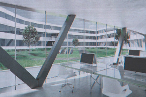 Model des Designzentrums beim Europark