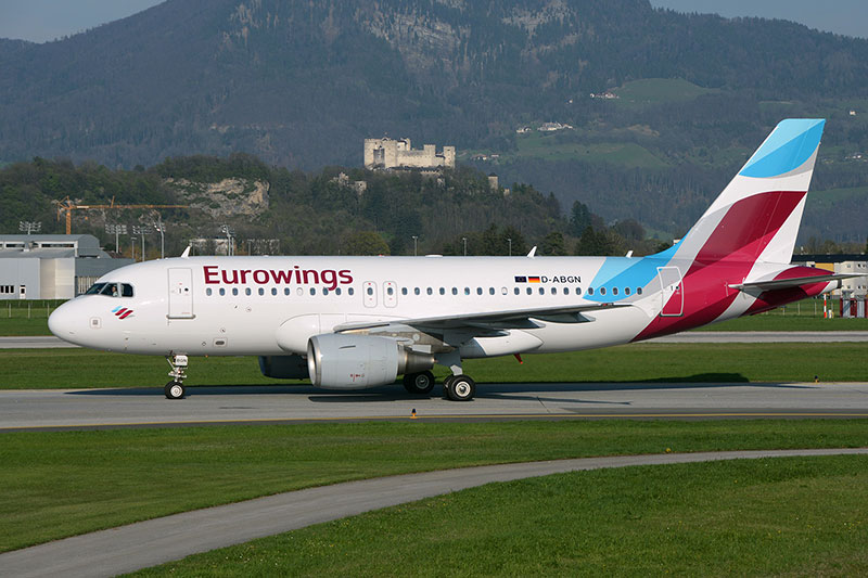 Eurowings Airbus am Salzburger Flughafen
