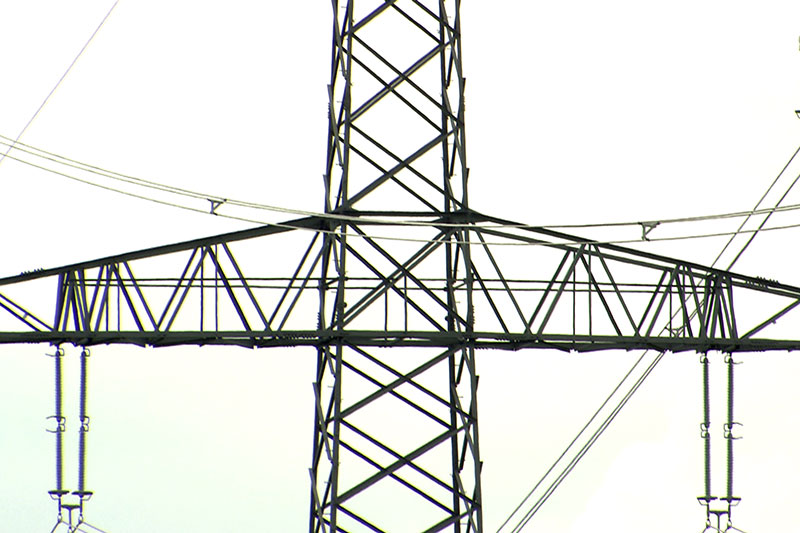 Strommasten der 380 kV Leitung im Flachgau