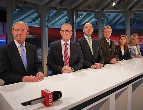 Spitzenpolitiker aus Salzburg im ORF Landesstudio bei Nationalratswahl 2017
