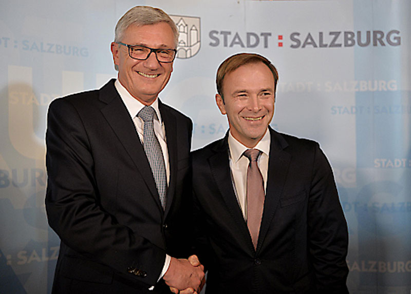 Harald Preuner und Bernhard Auinger, Bürgermeisterwahl Salzburg