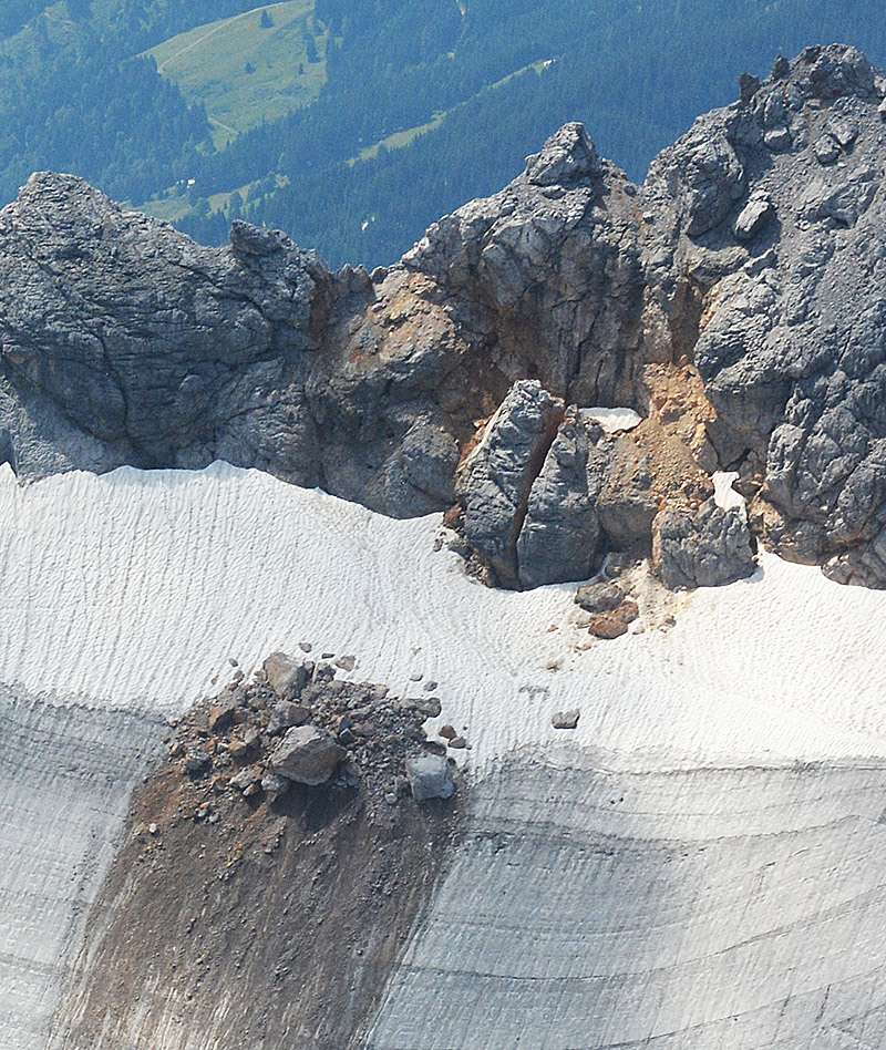Bergsturz auf dem Steinernen Meer Hochseiler Felssturz