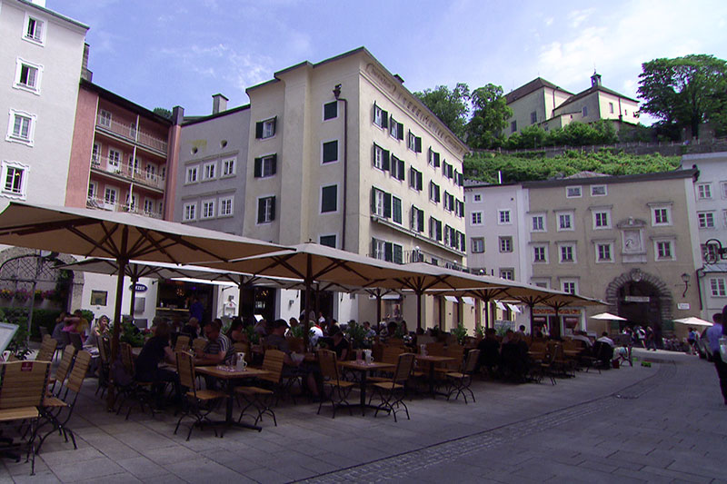 Der Cornelius Reitsamer Platz in der Salzburger Altstadt (künftig Stefan Zweig Platz)