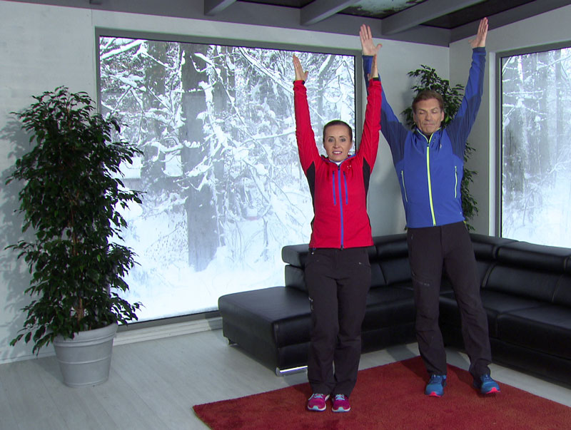 Im ORF Wintergarten werden die Winterübungen von Doresia Krings und Michael Mayrhofer vorgestellt