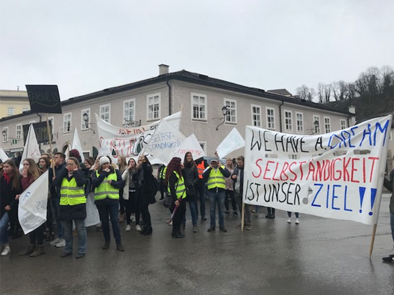 Demo für Schultautonomie in Oberndorf